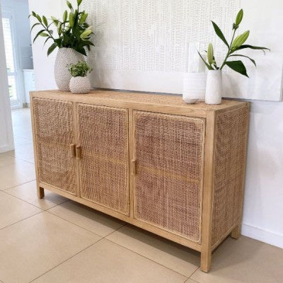 Ivory House Webbing Sideboard 3 door