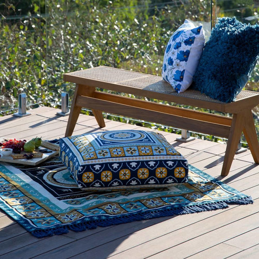j.elliot Seabrook Rattan Bench