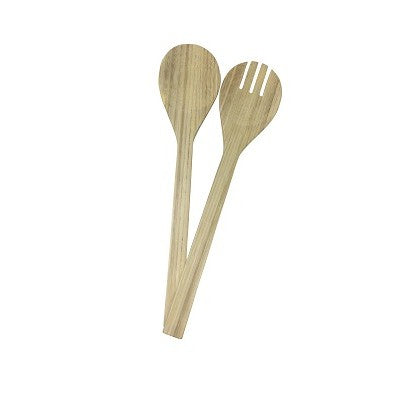 Ivory House Salad Servers - Natural Bamboo