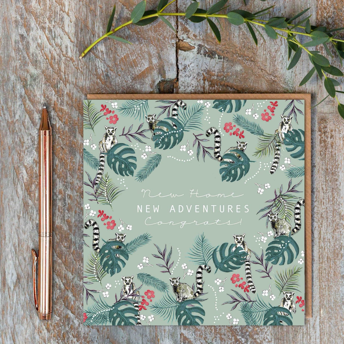 Toasted Crumpet Lemur New Home Card