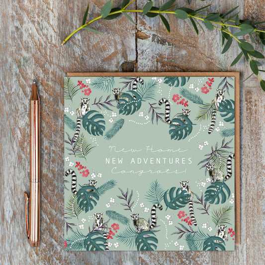 Toasted Crumpet Lemur New Home Card