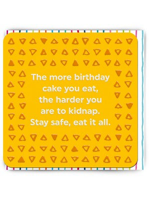 Brain Box Candy Card - Stay Safe, Eat Cake
