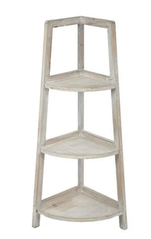 Life Botanic  Sawyer Wood Plant Stand 30 x 90cm Wht/Wash