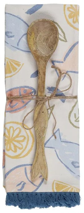Assemble Pesce S/2 Tea Towels w/ Spoon