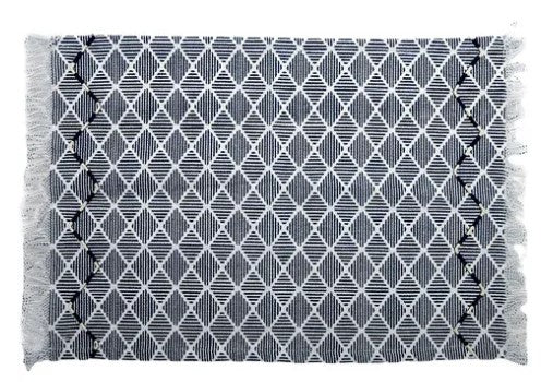 Casa Regalo Cooke Cotton Placemat 35 x 48cm White/Blue