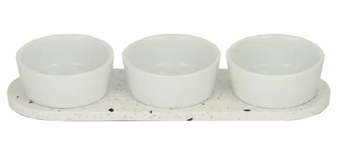 Assemble Terrazzo/Ceramic 4pc Serving Set