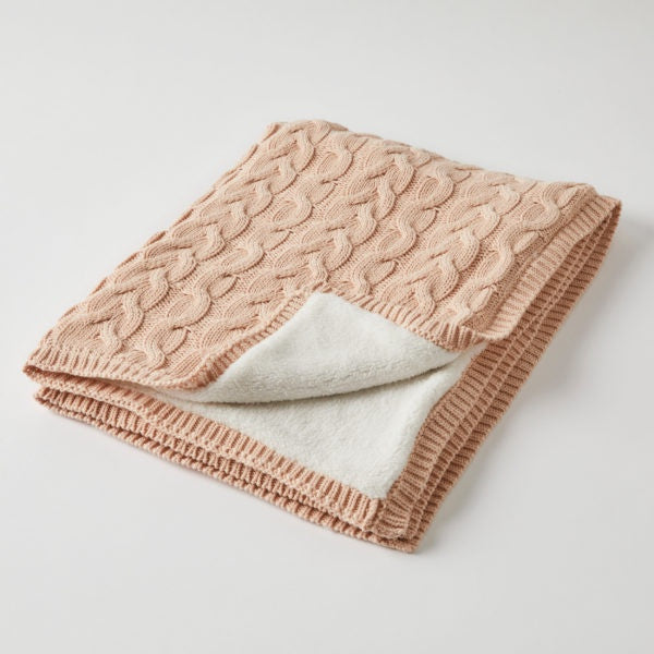 Jiggle & Giggle Aurora Cable Knit Baby Blanket