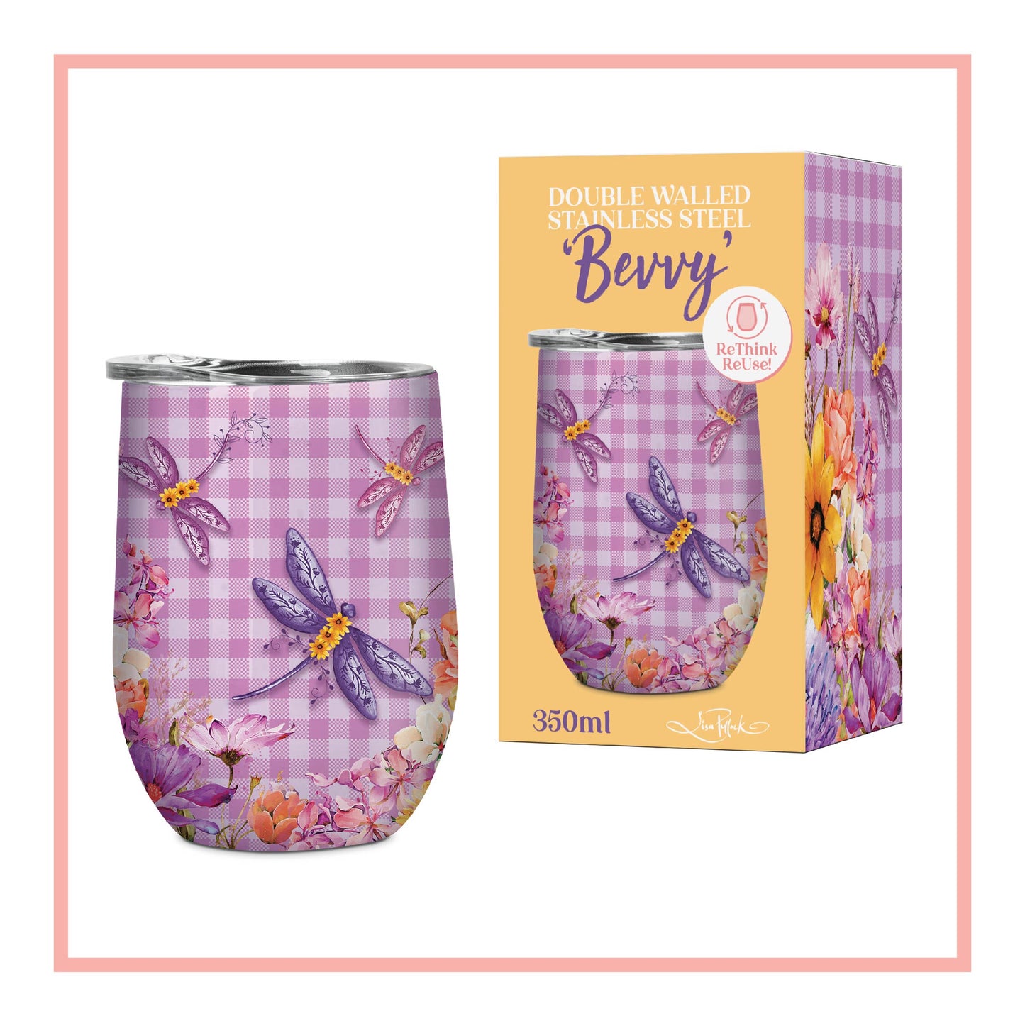 Lisa Pollock Double Walled Stainless Steel 'Bevvy'