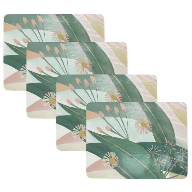 NF Living Placemats Gum Leaves Set 4