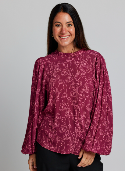 Stella and Gemma Bowery Blouse - Rhubarb