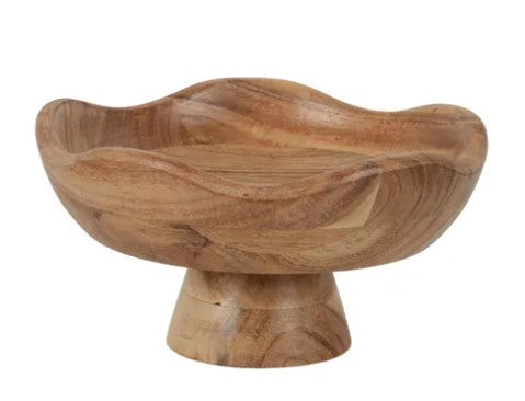Assemble Acacia Footed Bowl 25x12cm