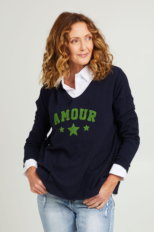 Threadz Amour Knit Navy
