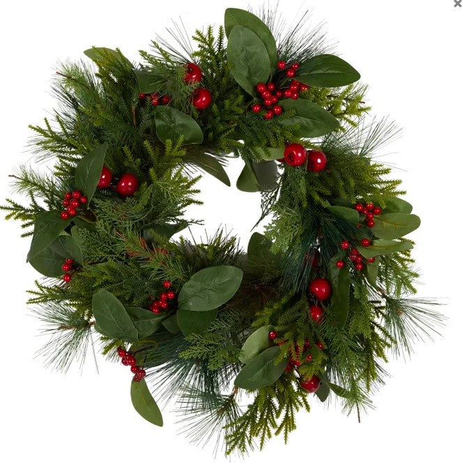 Gala Red Berries Wreath - 64cm