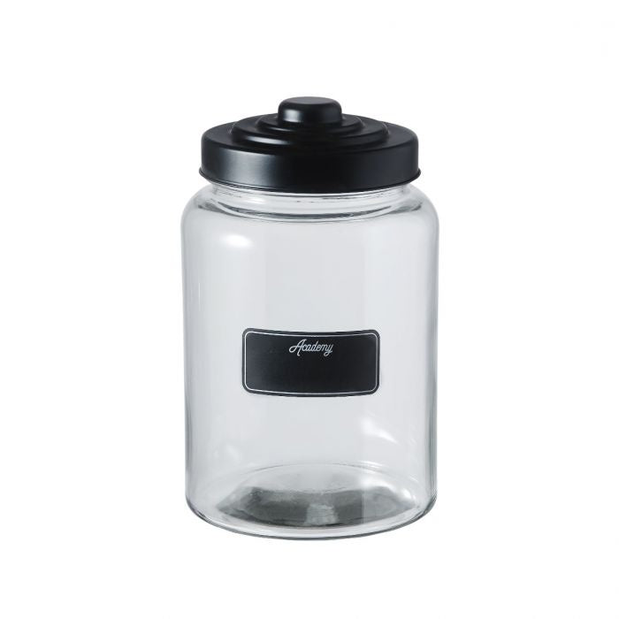 Academy Oversized Jar w Matte Black Lid 3500mL