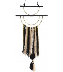 Urban Products Black & Gold Boho Half Moon Wall Hanging
