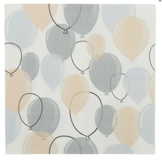 Assemble 3 ply Napkins Balloons