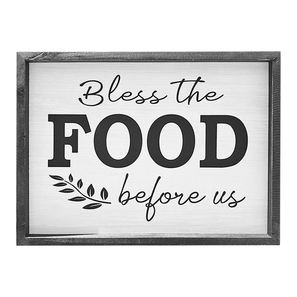 Urban Nest Living Bless The Food Sign
