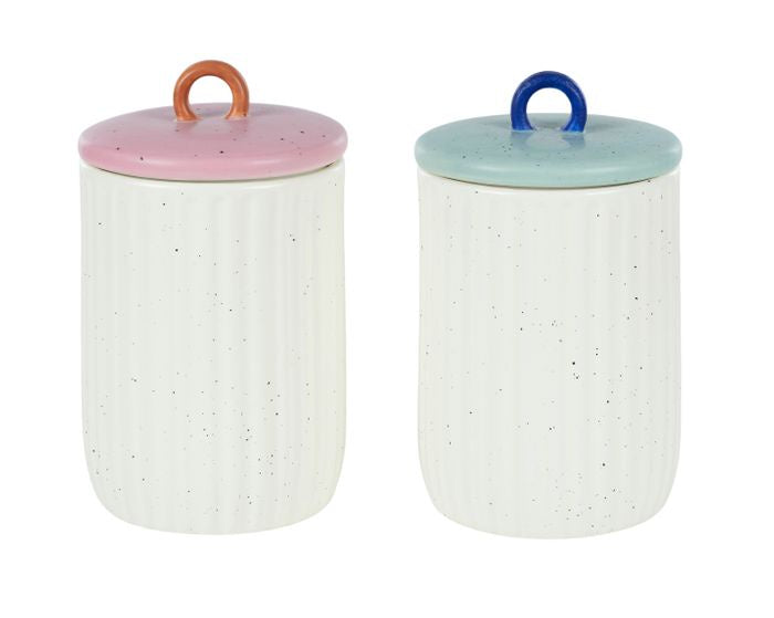 Casa Regalo Vida Ceramic Canister Large-Asst.
