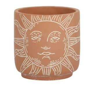 Life Botanic Soleil Cement Pot 14x14cm -Terra/White