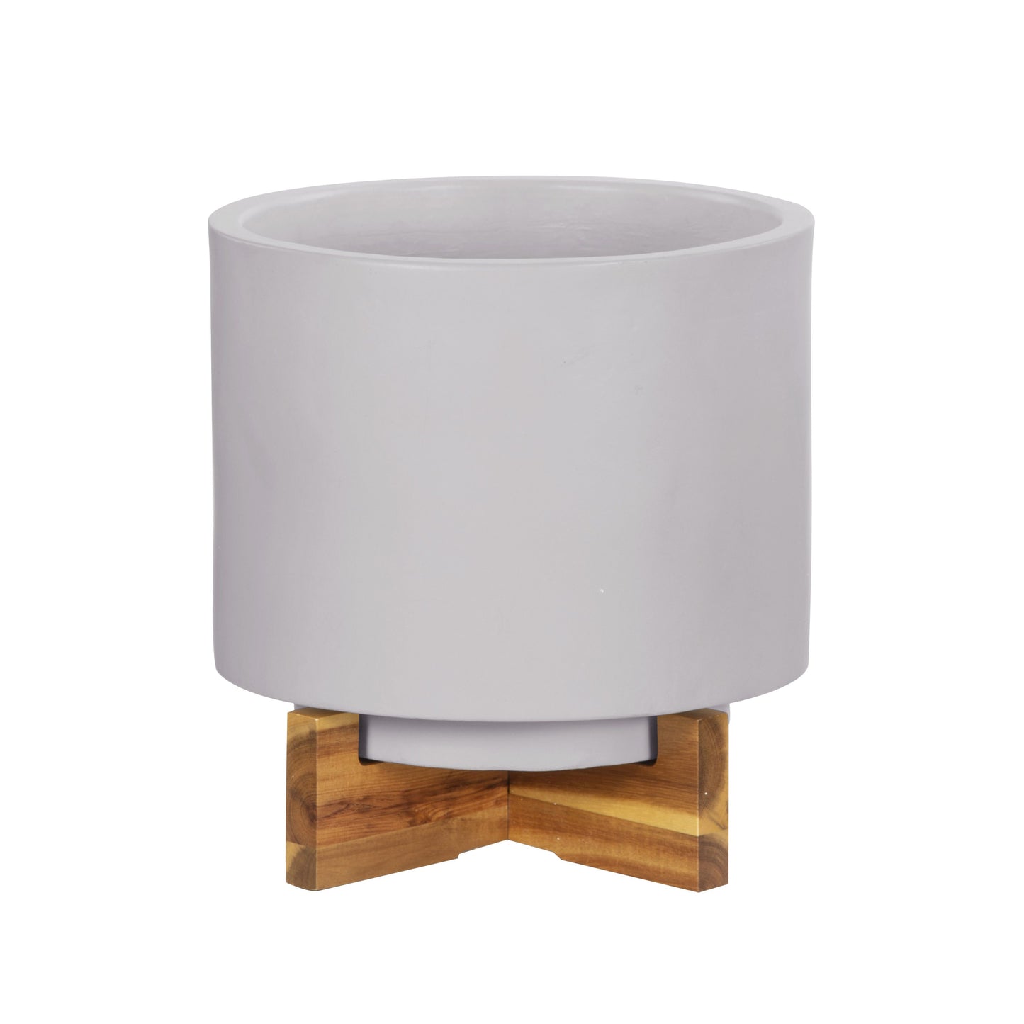 Amalfi Verano Pot Plant On Timber Stand 26x27cm