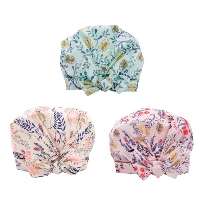 IsGift Australian Collection Turban Shower Cap - Sally Browne Botanical (Assorted)