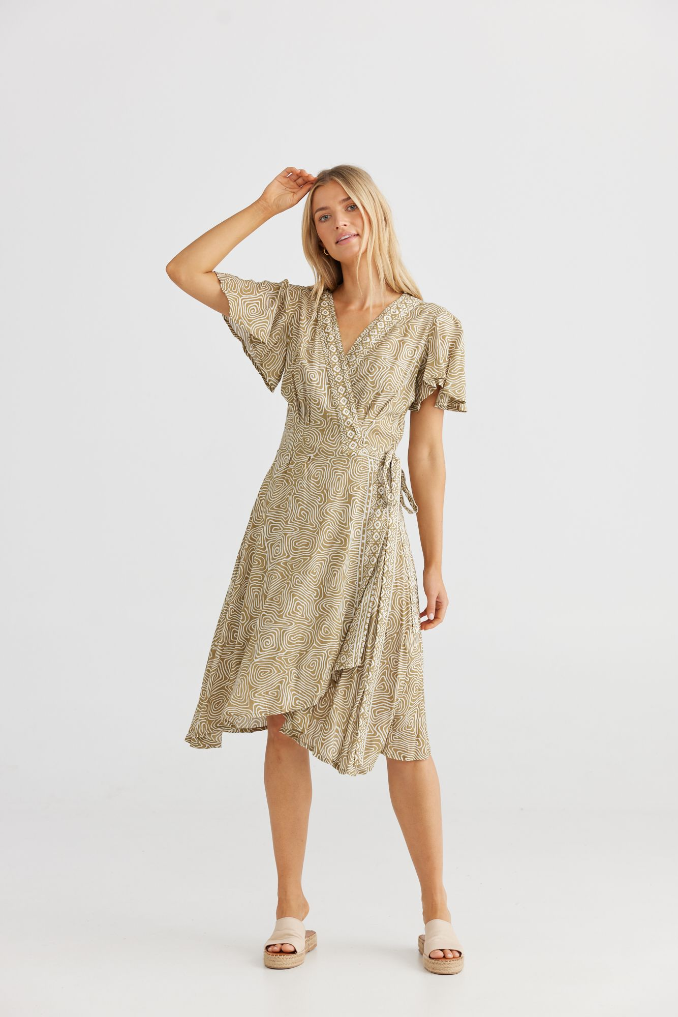 The Shanty Mandalay Wrap Dress - Zellige