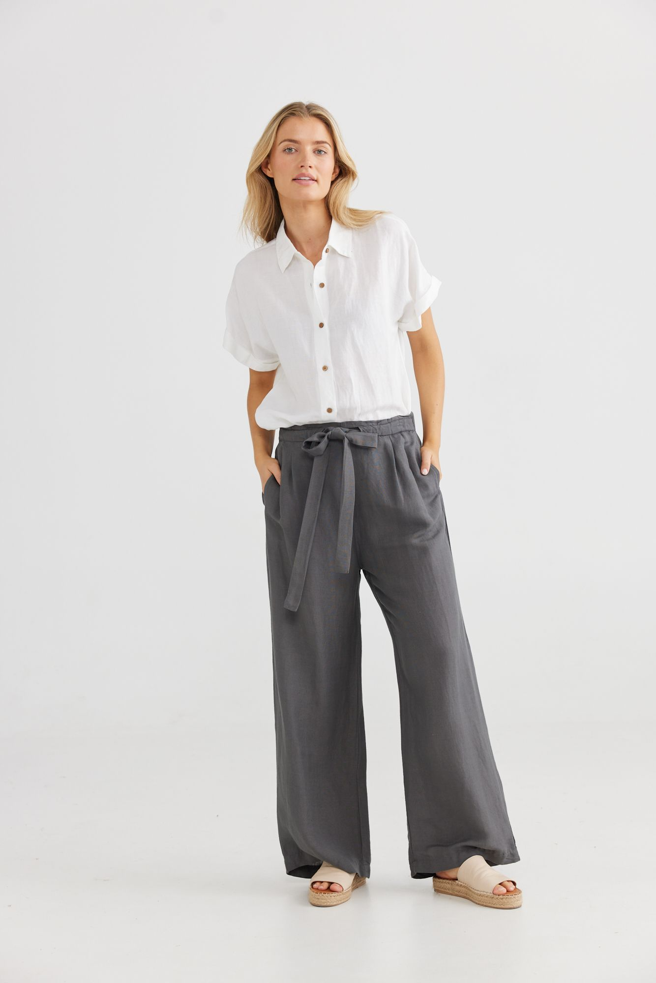 The Shanty Dickens Pants - Charcoal