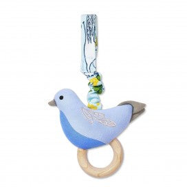 Apple Park Enchanted Leaves Blue Stroller Toy