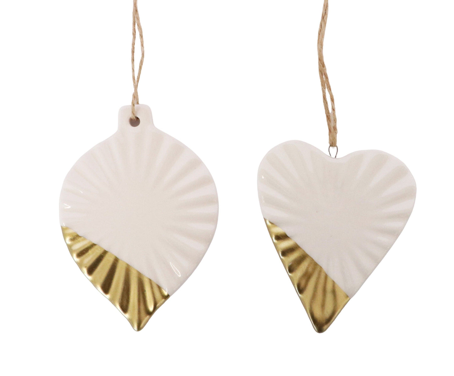 Urban Products Ripple Glitter Heart & Star Hanging Decoration