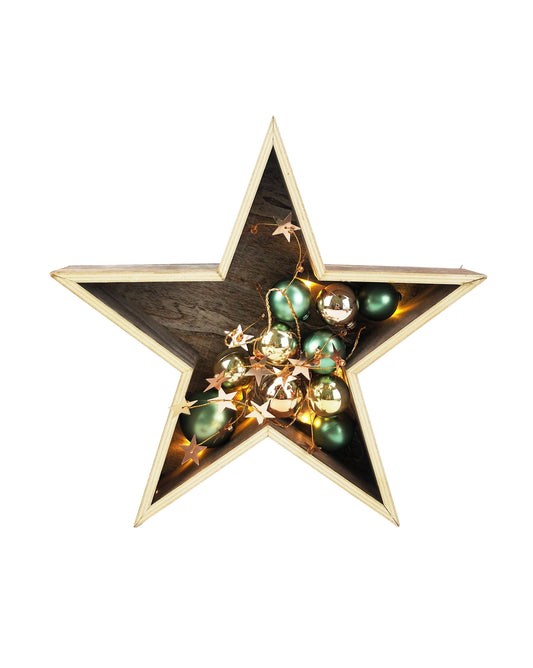 Urban Products Baubles in Star with Lights Standing Decoration - Small
