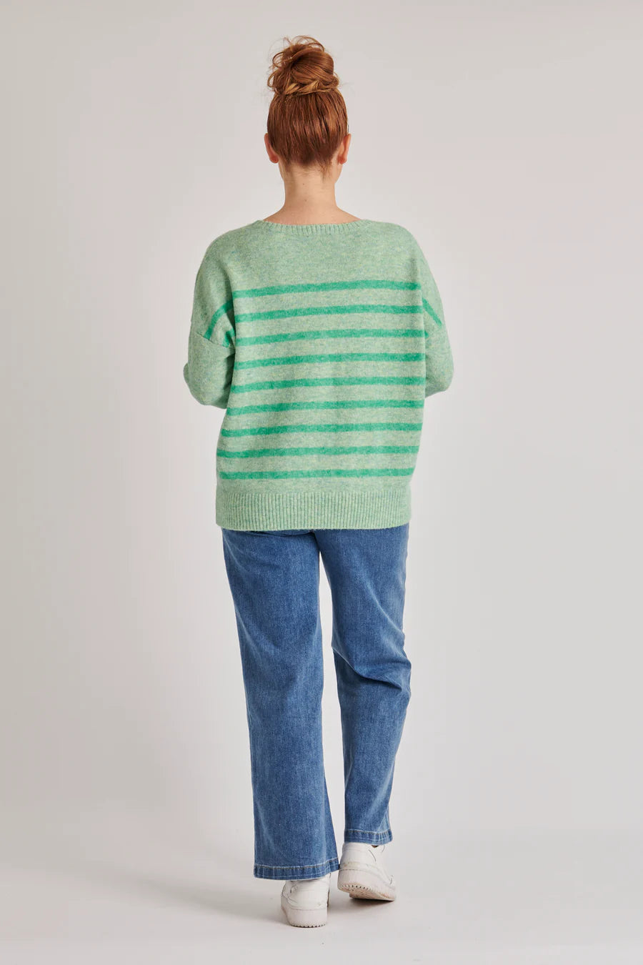 One Ten Willow Drop Shoulder Striped Jumper