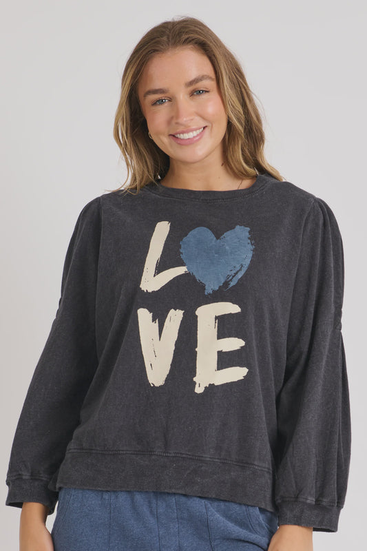 OTW Pleat Detail Top - Ink Love