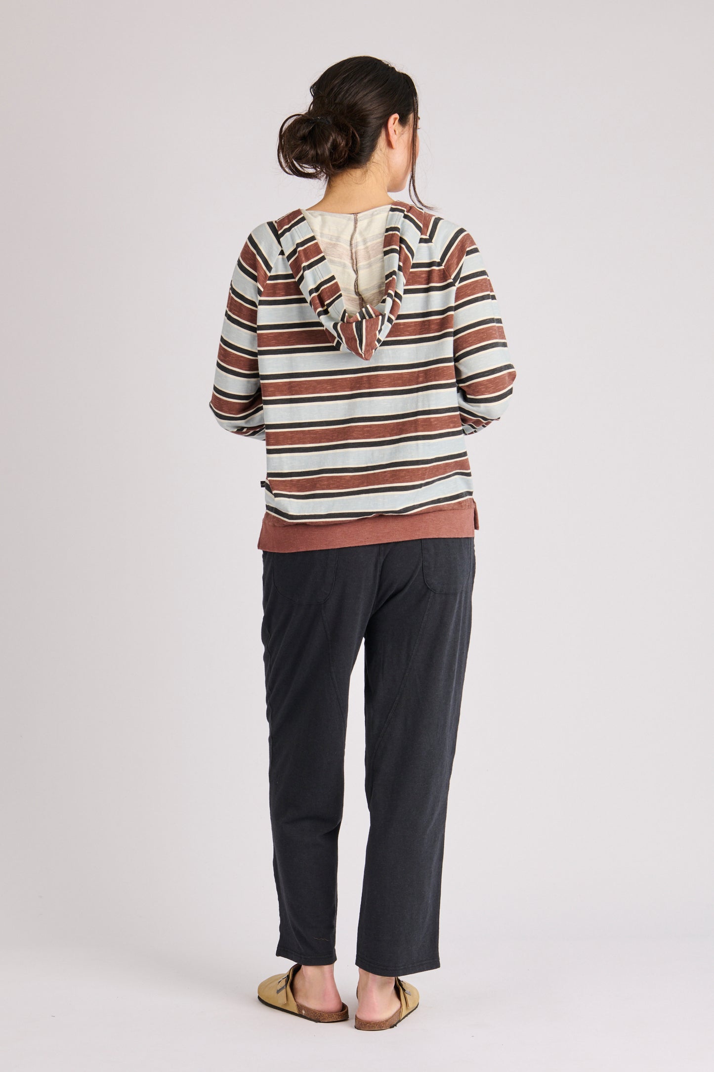 onetenwillow Hooded Top - Chocolate Stripe