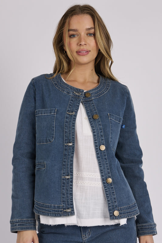 onetenwillow Classic Denim Jacket - Mid Blue