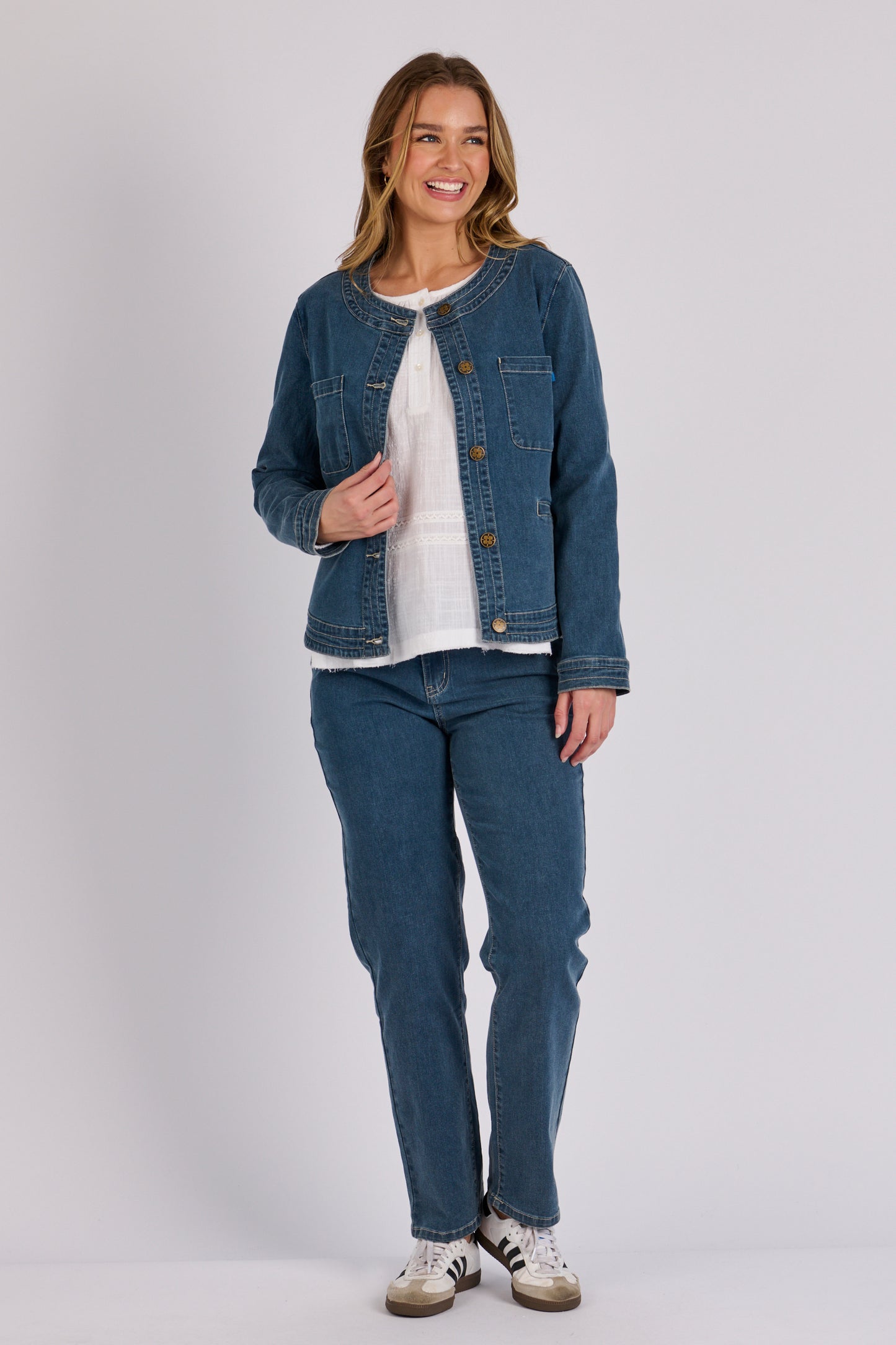 onetenwillow Classic Denim Jacket - Mid Blue