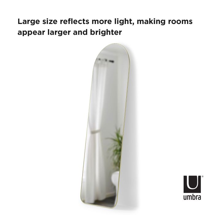 Umbra Hubba Brass Arched Leaning Mirror