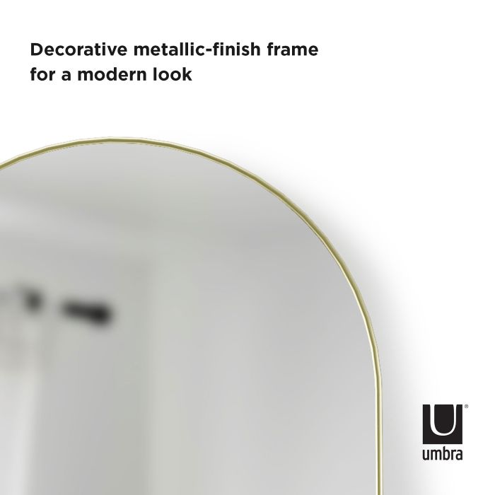 Umbra Hubba Brass Arched Leaning Mirror