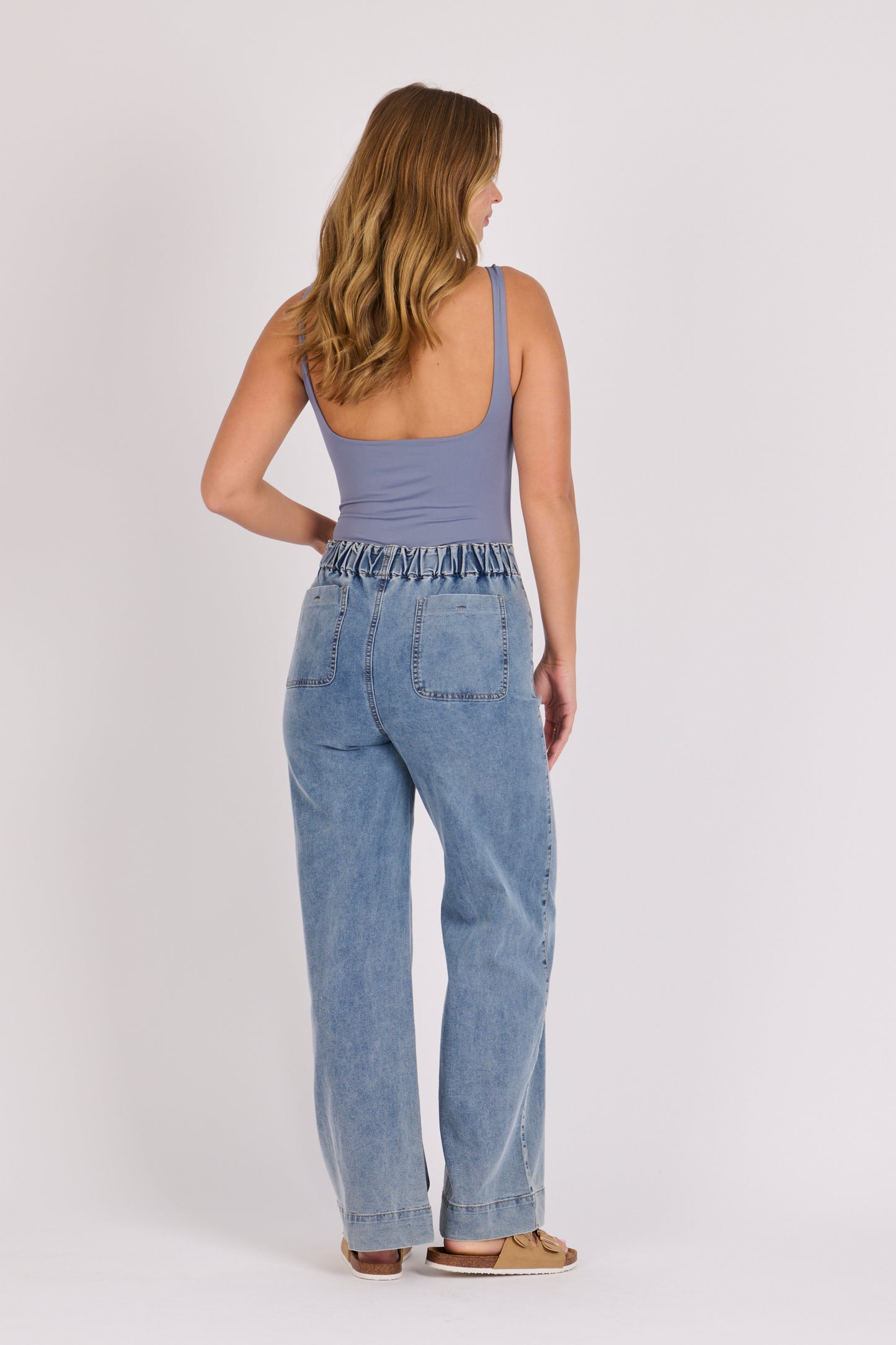 onetenwillow Pocket Detail Jeans - Mid Blue