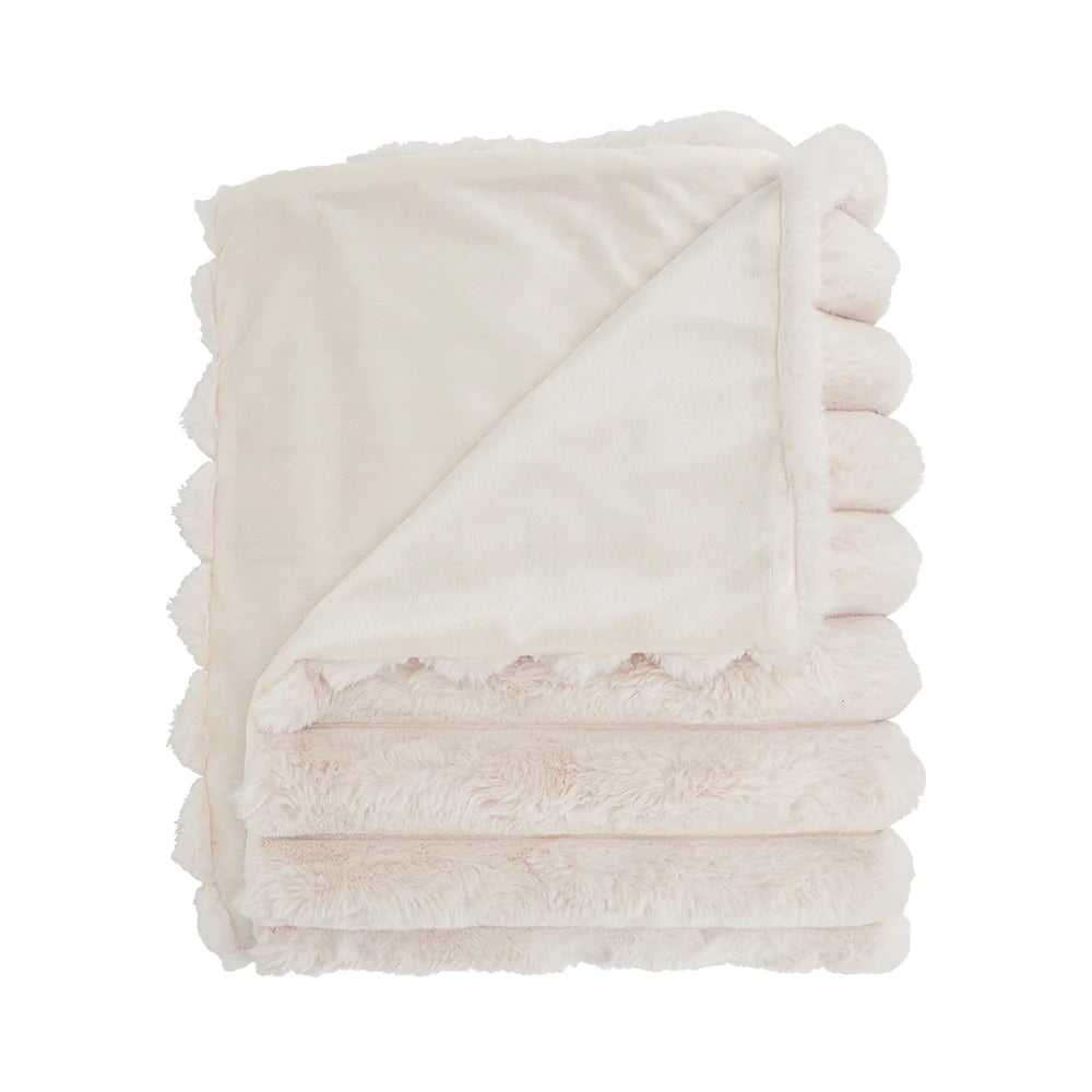 Annabel Trends ribbed faux fur throw