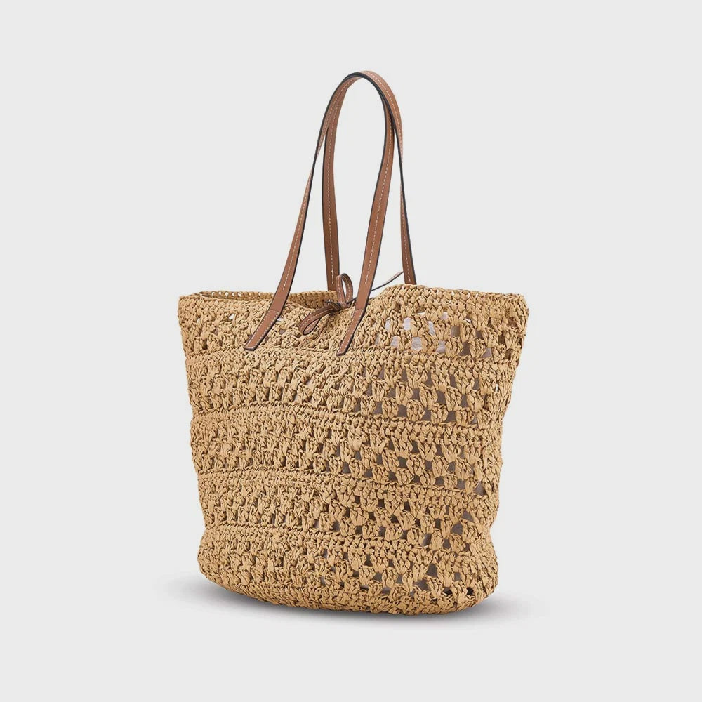 Annabel Trends Crochet Tote Bag with Inner Zip