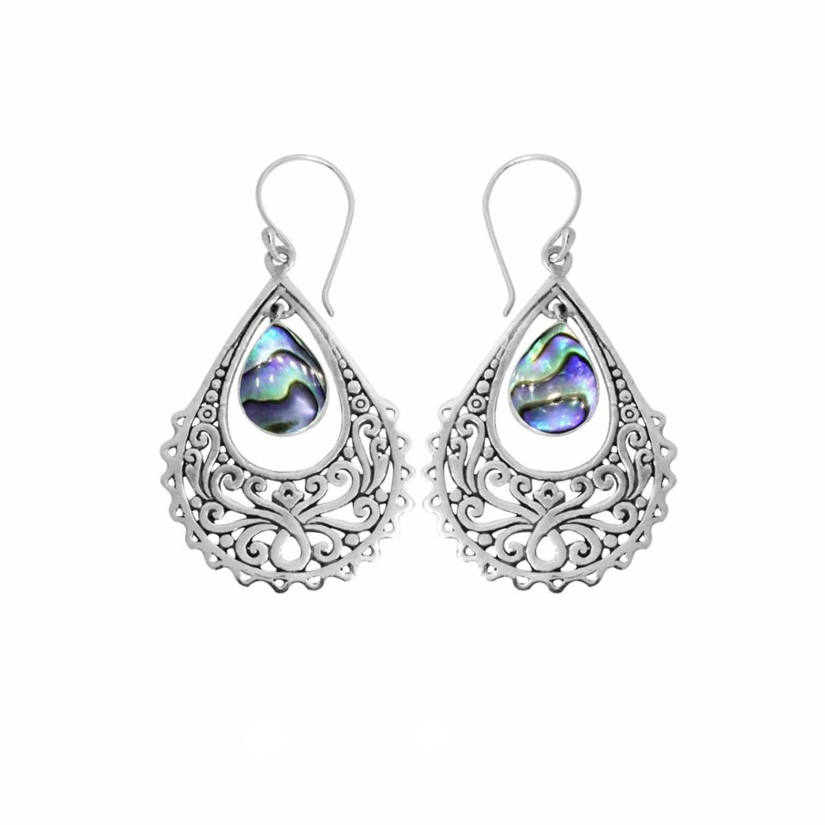 BD Sterling Silver & Paua Drop Earrings