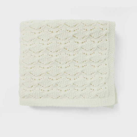 Di Lusso Bailey Hug Ivory Blanket