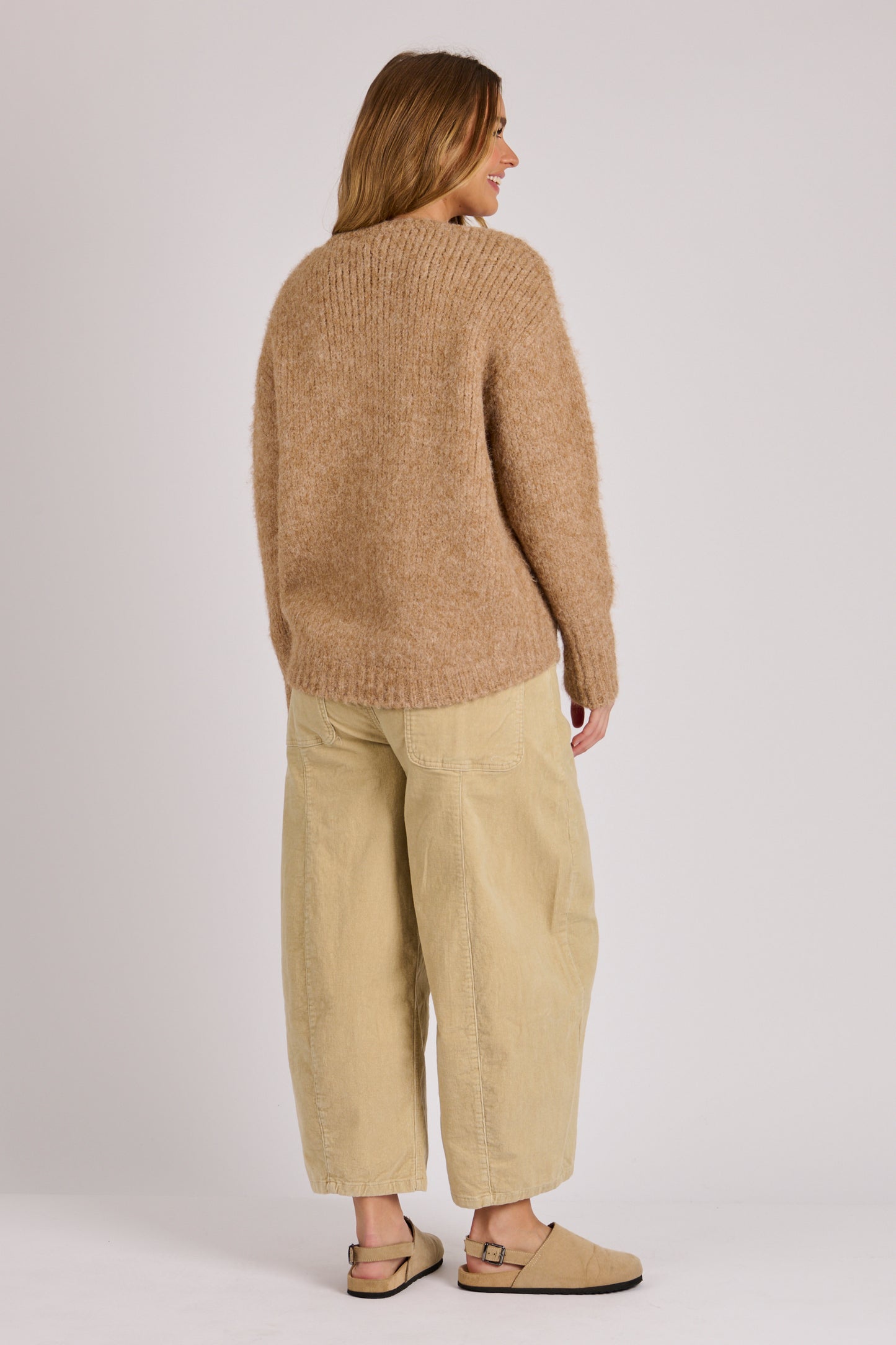 Ellis & Dewey Button Thru Cardigan - Latte