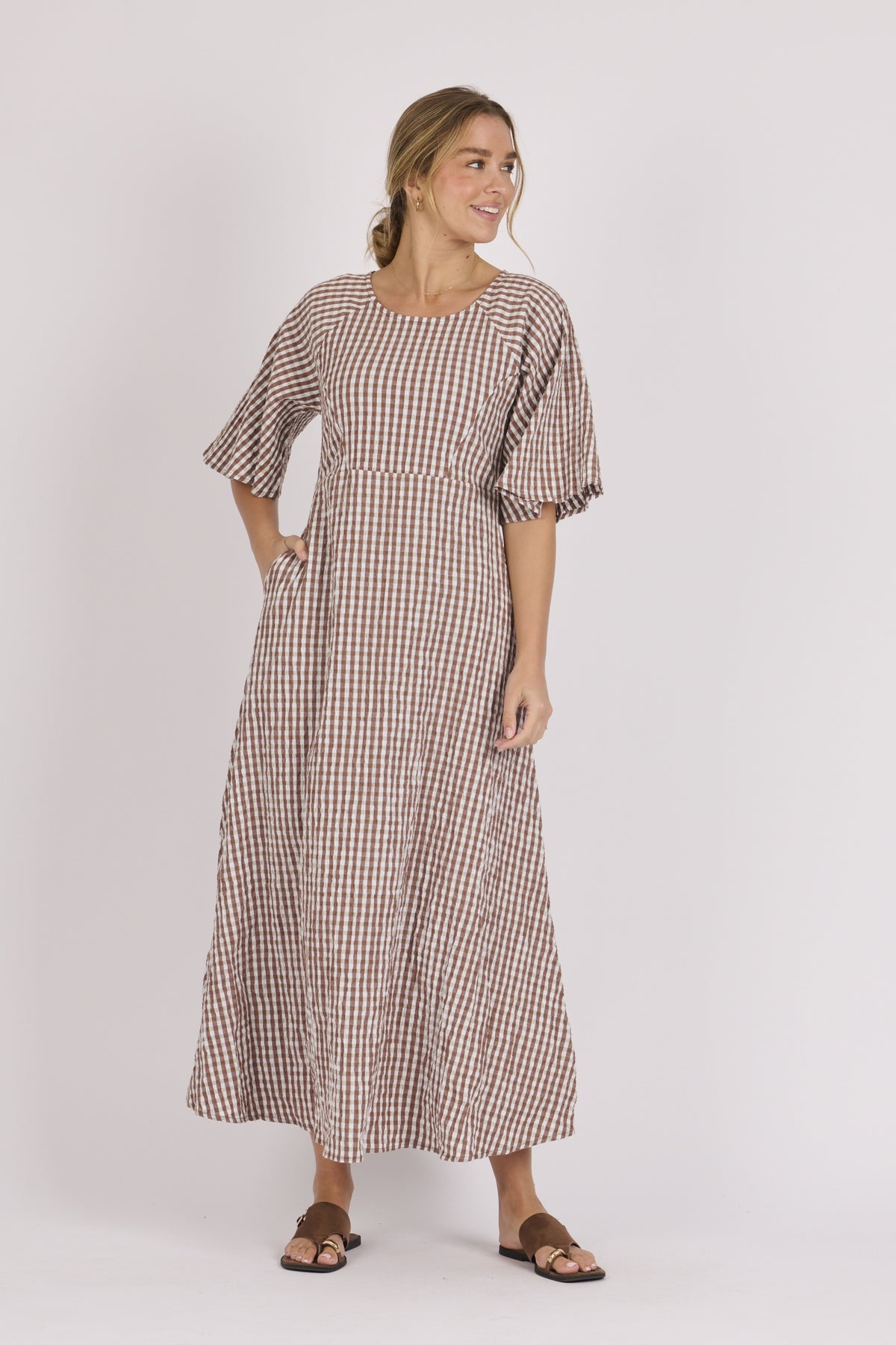 Ellis & Dewey Raglan Panel Maxi Dress