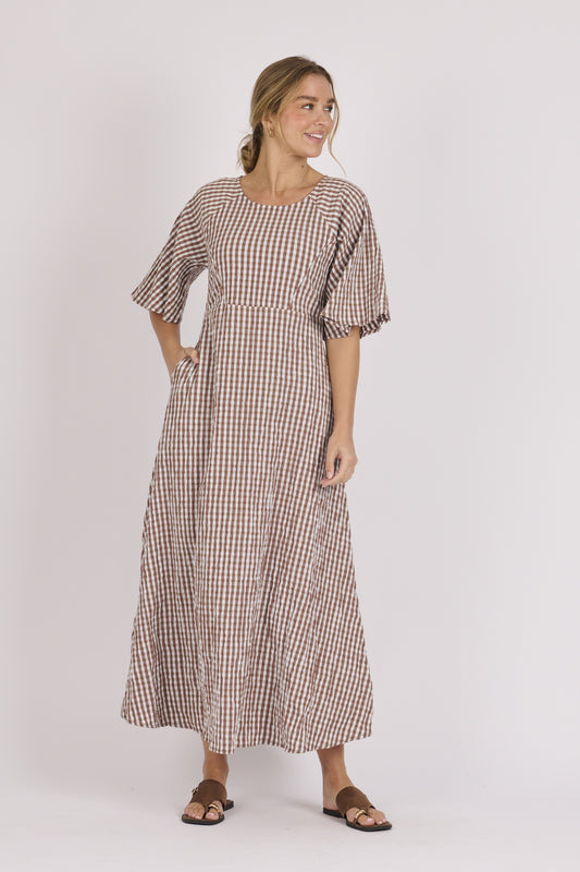 Ellis & Dewey Raglan Panel Maxi Dress