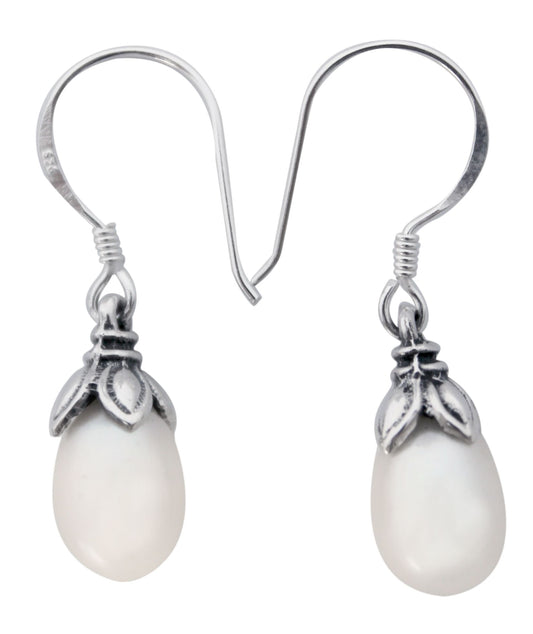 BD Silver & Pearl Drop Earrings