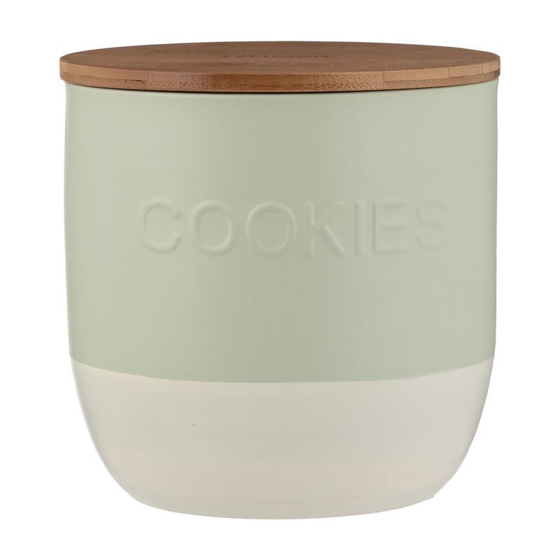 Typhoon Oben Cookie Canister With Metal Tongs Green