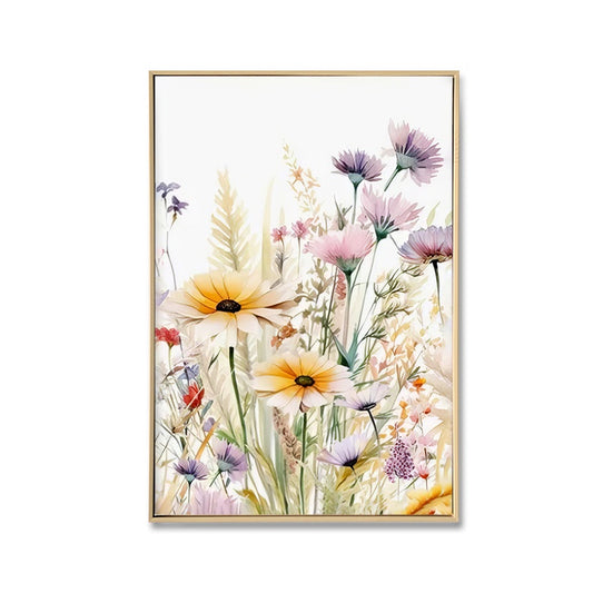 Yellow Rock Wild Flowers B Print