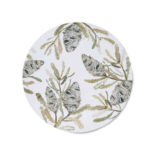 Madras Link Seed Pod Round Placemat Set Of 4