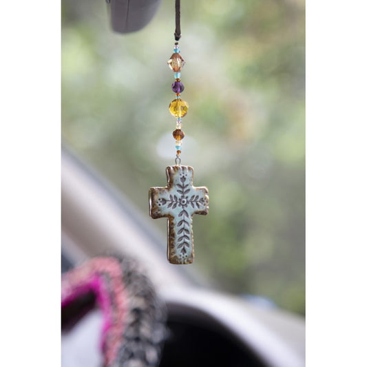 Natural Life Car Charm - Artisan Cross